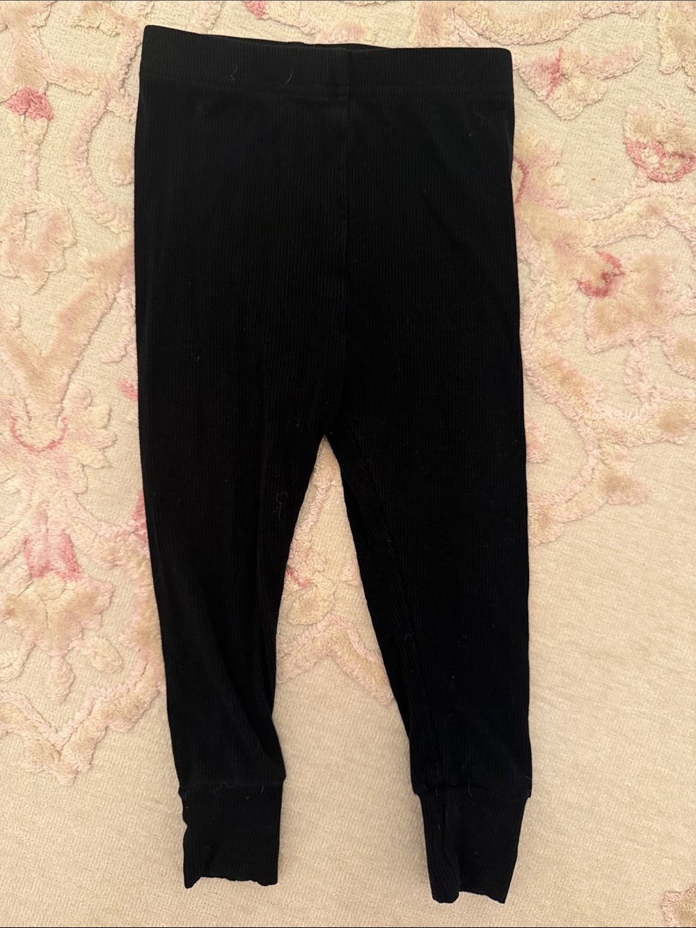 Little Bipsy Black Ribbed Leggings